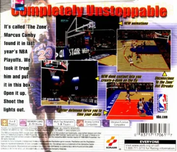 NBA in the Zone 2000 (US) box cover back